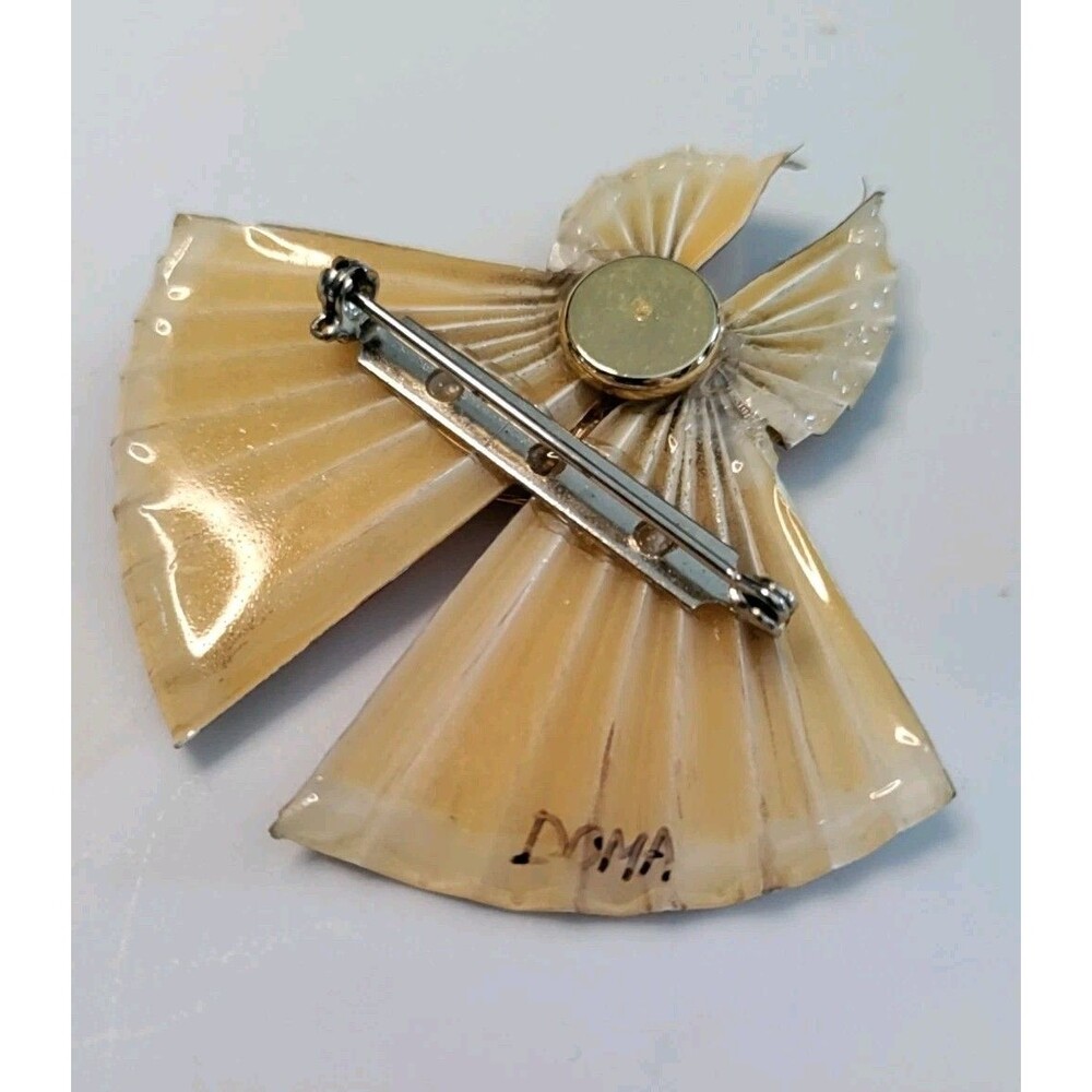Beautiful Signed DOMA Multi Color Asian Look Butterfly Brooch / Pin - Picture 3 of 5